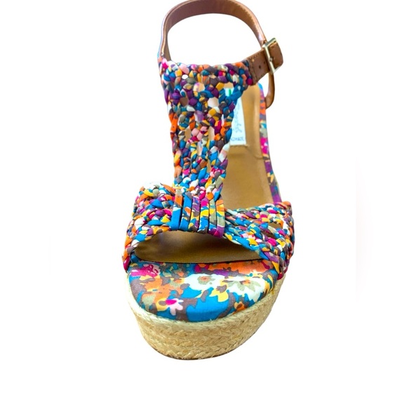Arnold Churgin Colourful Handmade  Wedge Espadrilles - Picture 1 of 12